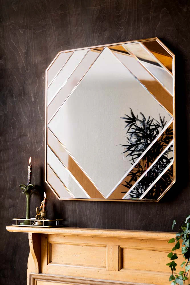 70s-Inspired Copper Wall Mirror - Image 2