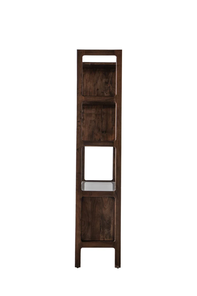 Acacia Wood & Marble Display Cabinet - Image 4