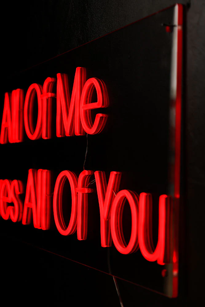 All Of Me Loves All Of You Neon Wall Light - Image 4