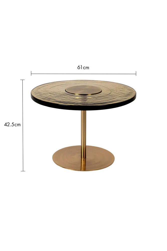 Amber Glass Coffee Table - Image 8