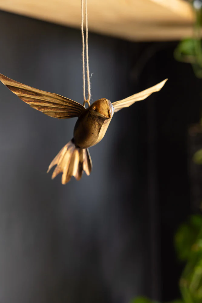 Antique Gold Bird Hanging Ornament - Image 2