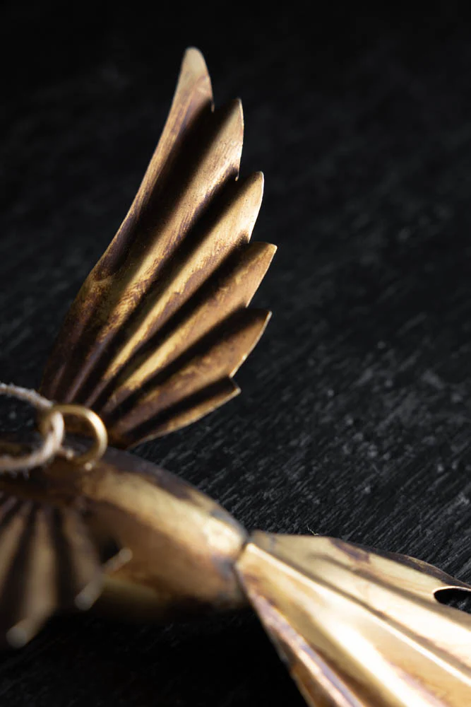Antique Gold Bird Hanging Ornament - Image 3