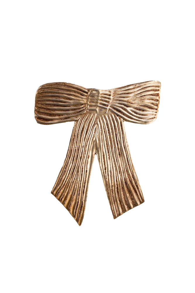 Antique Gold Bow Dinner Candle Ring - Image 4