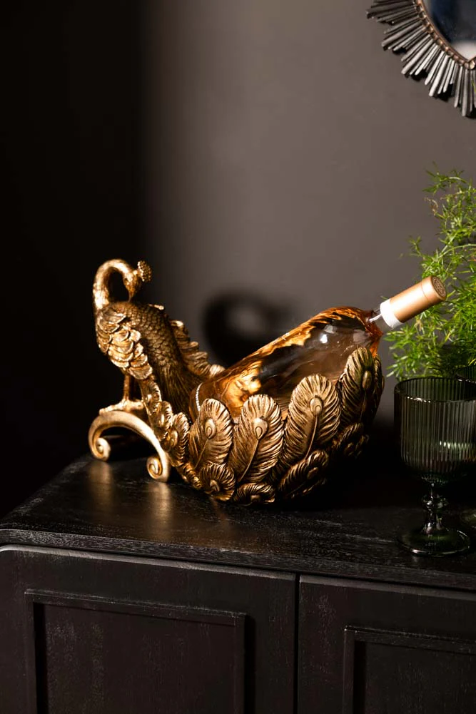 Antique-Style Gold Peacock Decorative Display Bowl - Image 3