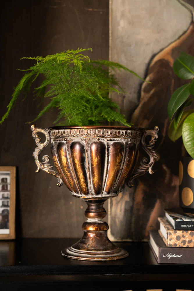 Antiqued-Style Indoor Planter - Image 4