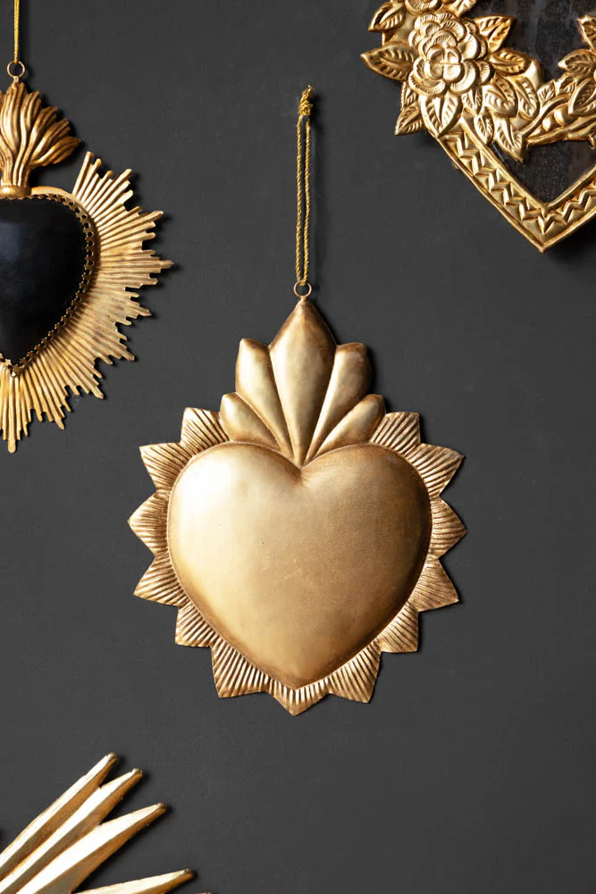 Antiqued-Style Metal Heart Hanging Decoration - Image 9