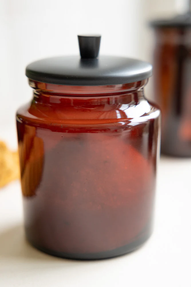 Apothecary-Style Amber Glass Storage Canister - Image 4