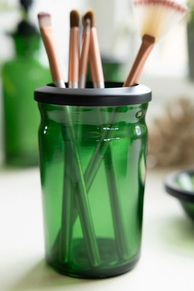 Apothecary-Style Green Glass Bathroom Tumbler - Image 5