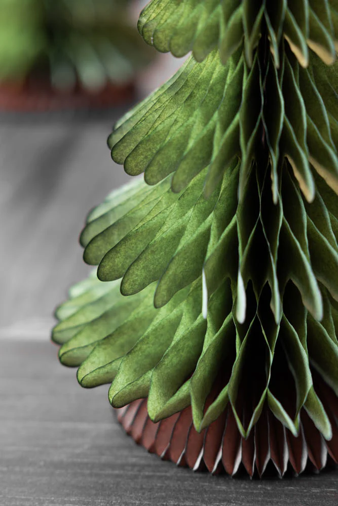 Beautiful Handcrafted Paper Christmas Tree in Moss - Image 2
