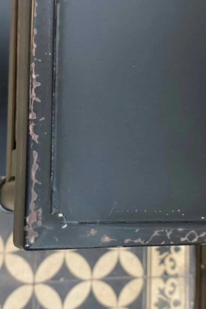 Metal Industrial Charcoal Bedside Table - DISCONTINUED - Image 5