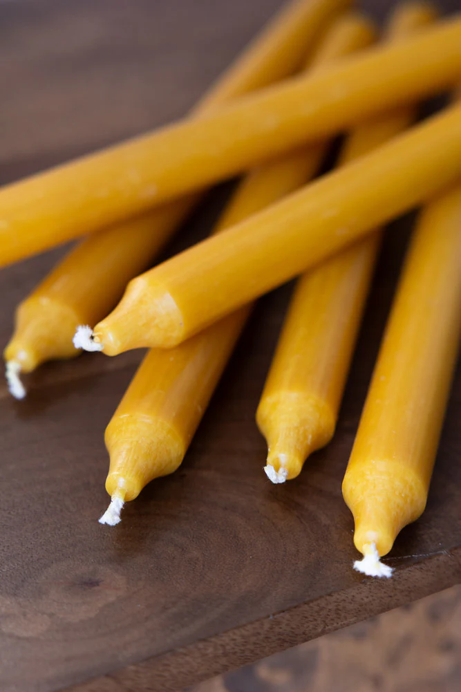 Beautiful Dinner Candle - Honey Yellow