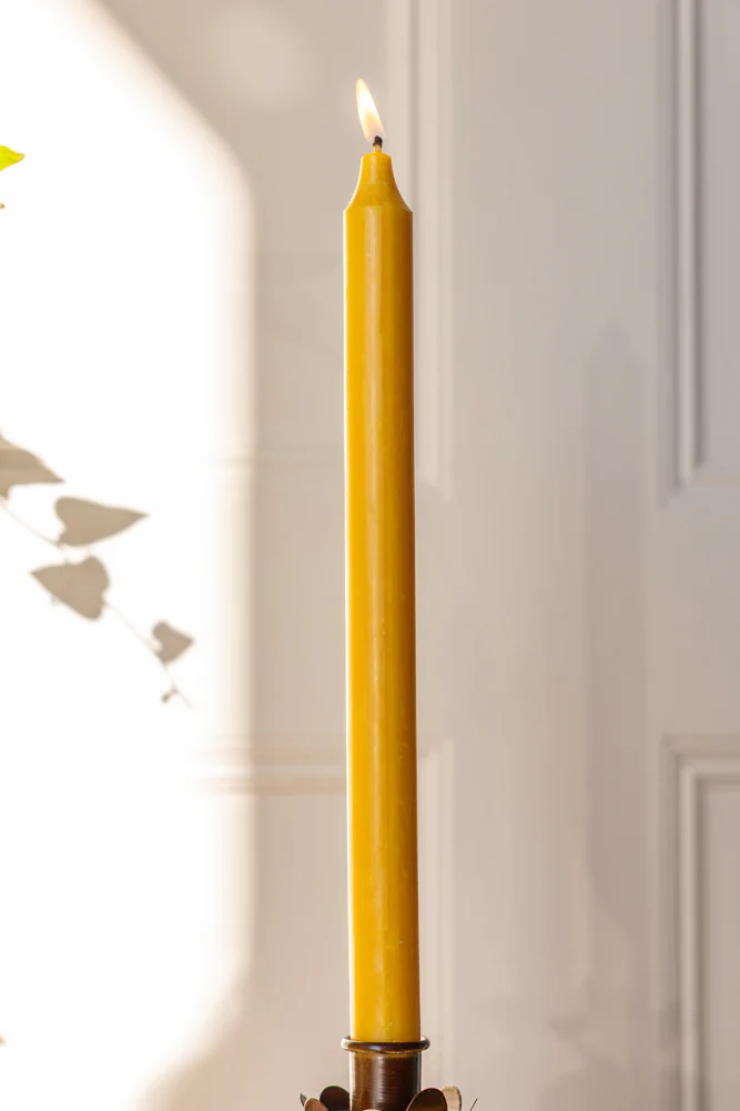 Beautiful Dinner Candle - Honey Yellow - Image 2