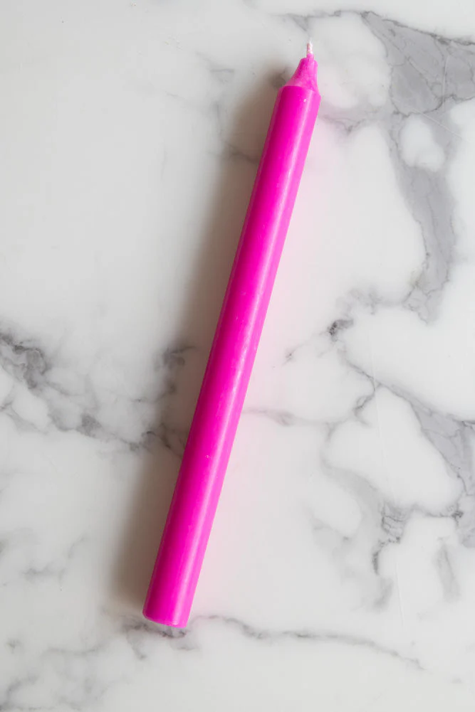 Beautiful Dinner Candle - Hot Pink - Image 3