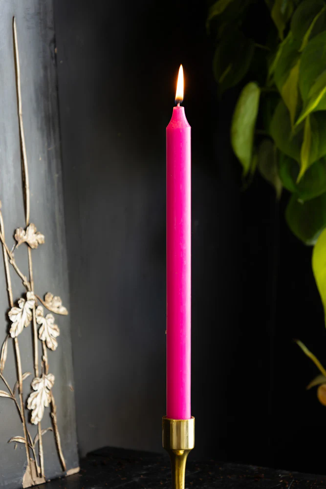 Beautiful Dinner Candle - Hot Pink - Image 4