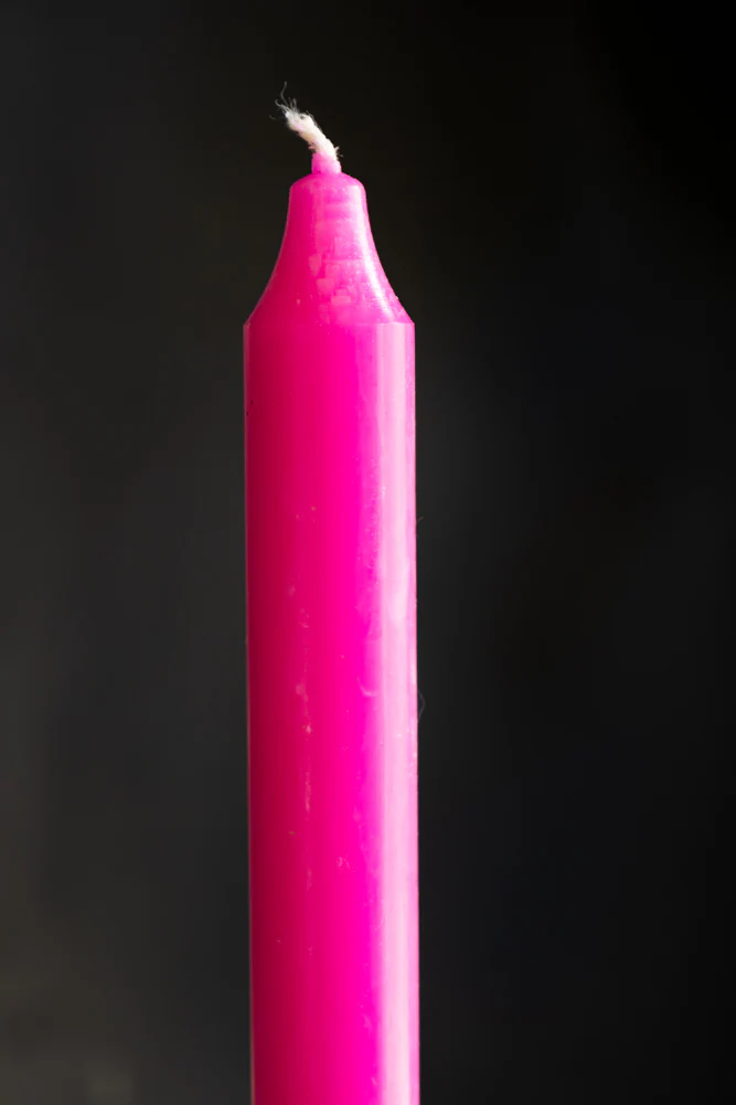 Beautiful Dinner Candle - Hot Pink - Image 5
