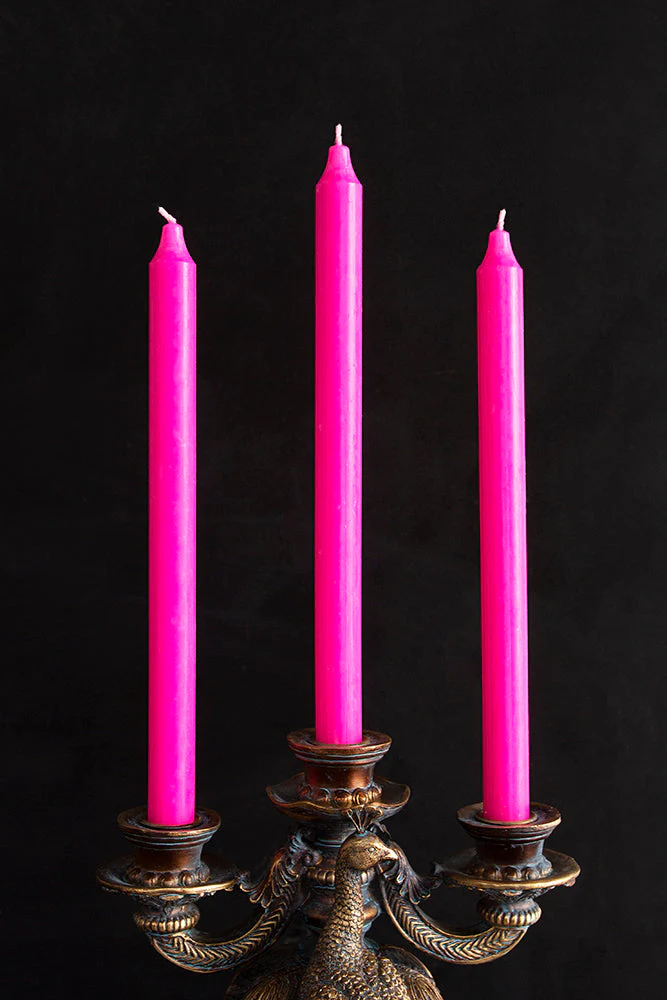 Beautiful Dinner Candle - Hot Pink - Image 7