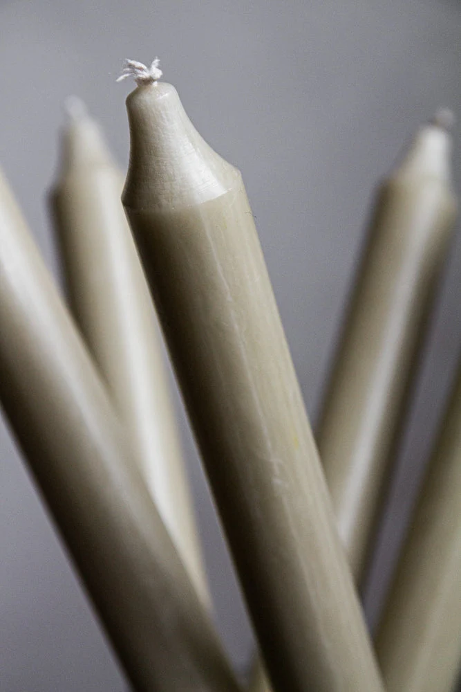 Beautiful Dinner Candle - Sage Green - Image 3