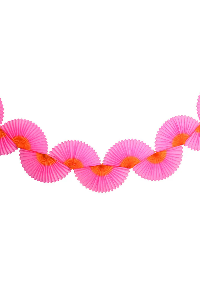 Beautiful Handcrafted Classic Paper Garland in Pink & Orange - Image 8