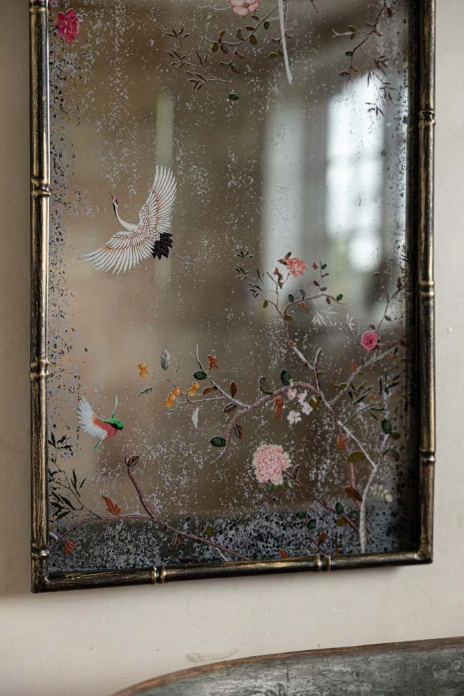 Beautiful Pink Chinoiserie Decorative Mirror - Image 4