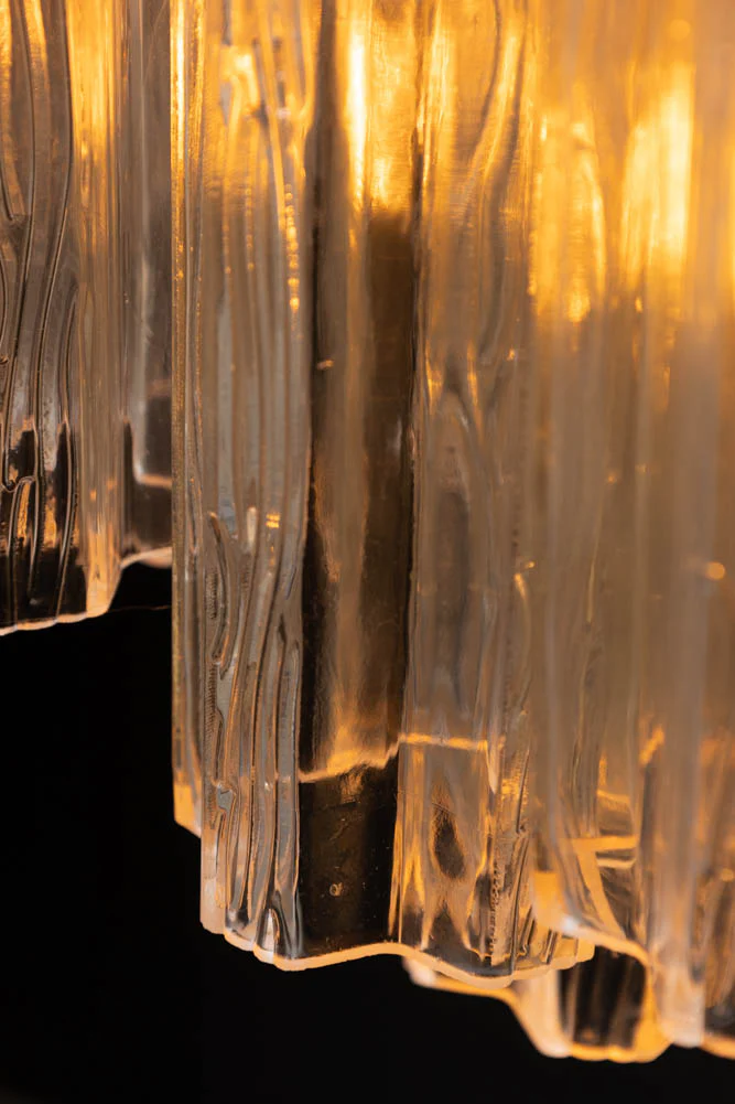 Beautiful Waved Glass Chandelier in Clear - Image 6