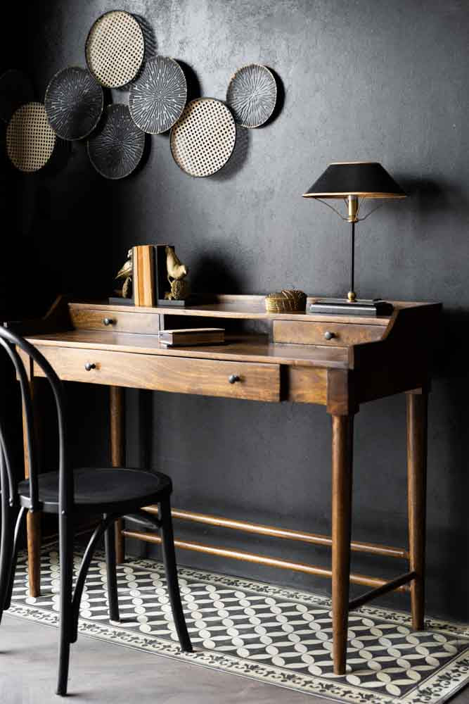 Beauvoir Wooden Desk With 3 Drawers - Image 6