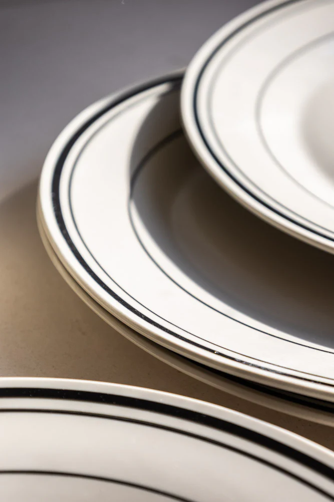 Bistro Style Black & White Dinnerware - 2 Options Available - Image 4