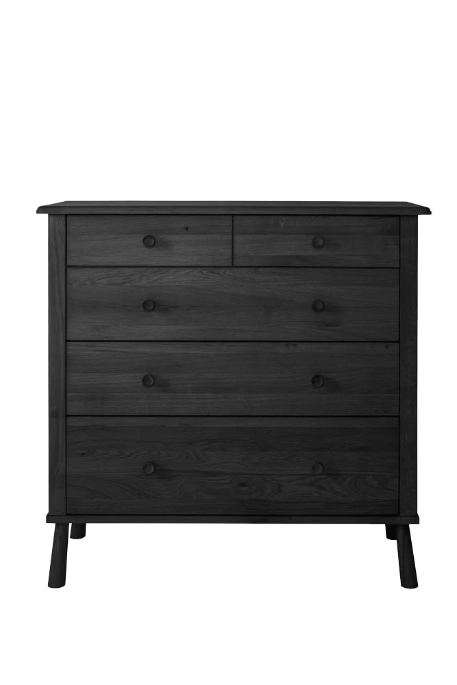 Black 5-Drawer Chest - Image 4