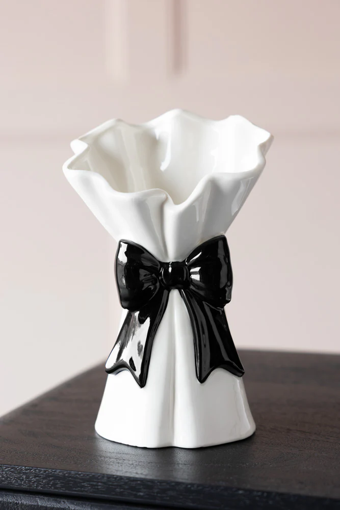 Black Bow Flower Vase - Image 4