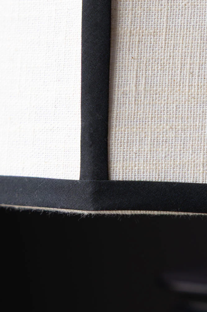 Black Contrast Linen Lampshade - Image 4