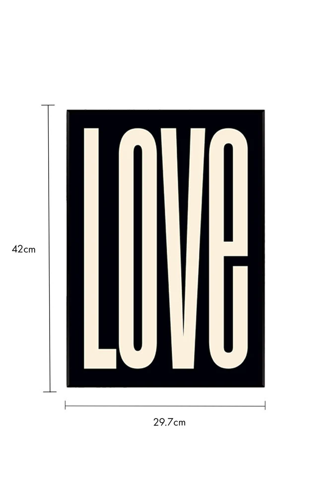 Black & Cream Love Art Print - Image 6