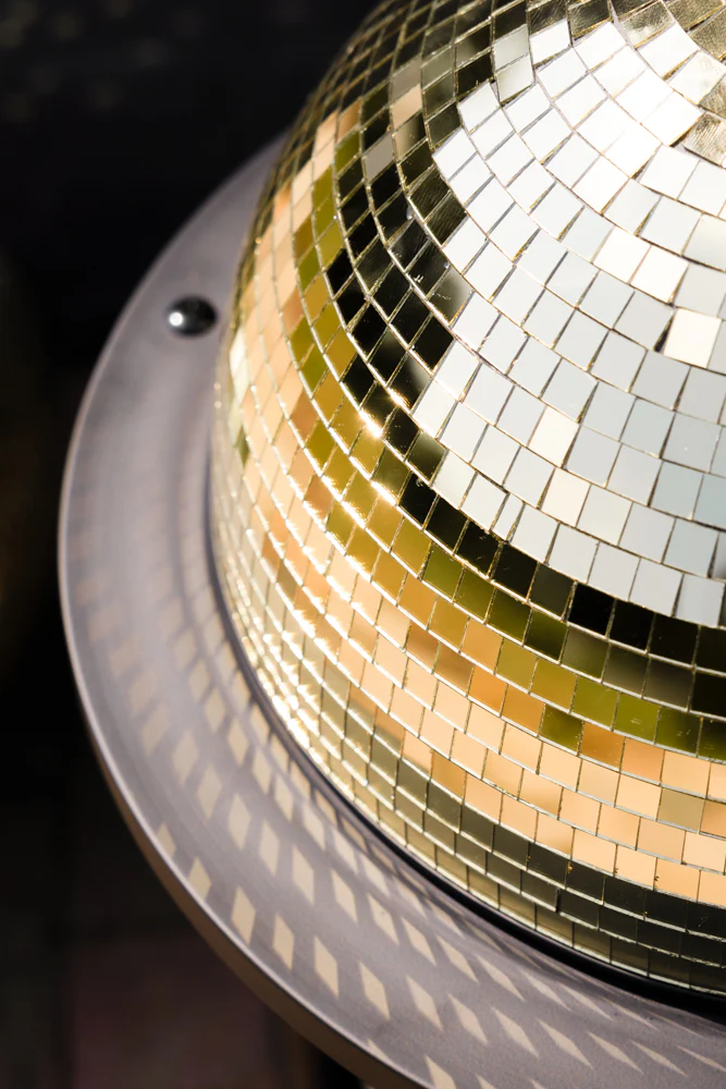Black & Gold Disco Ball Drinks Trolley Cart - Image 4