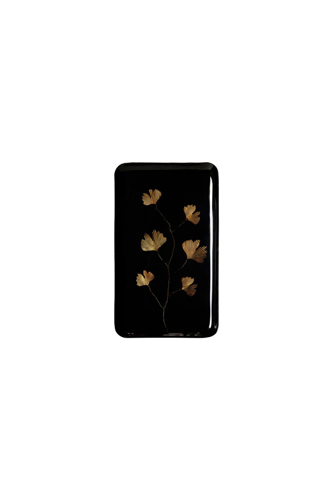 Black & Gold Ginkgo Leaf Tray - Image 5