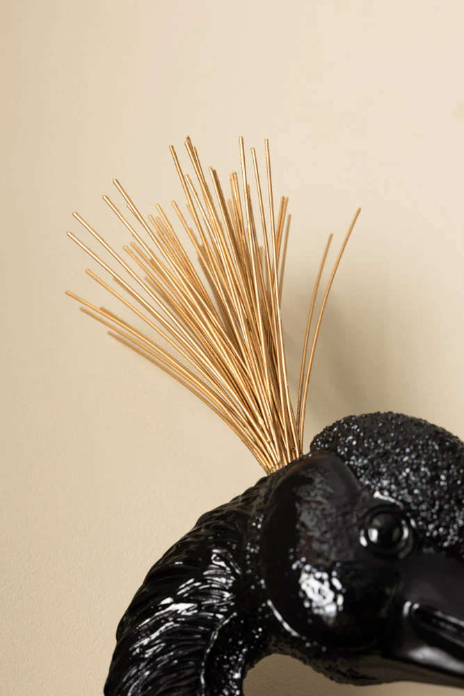 Black & Gold Peacock Wall Art - Image 4