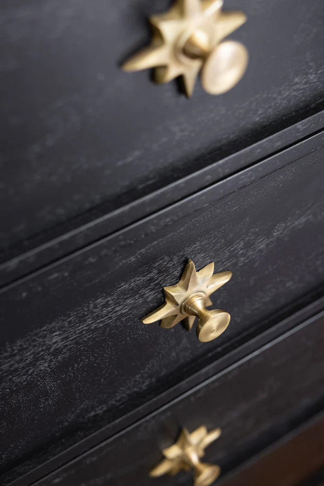 Black & Gold Ringo Chest of Drawers - Image 3