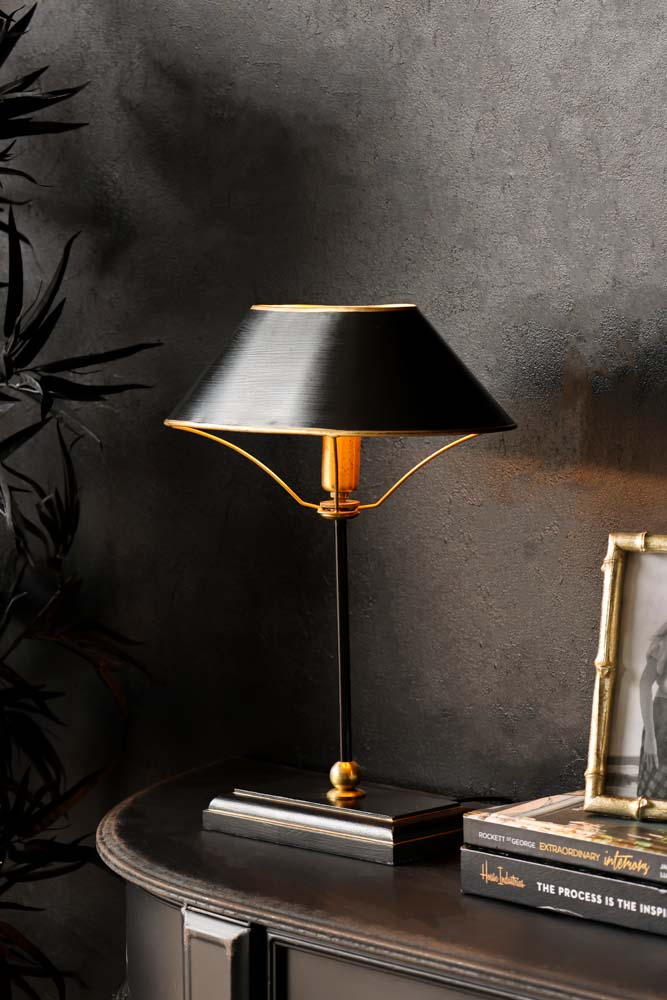 Black & Gold Table Lamp - Image 2