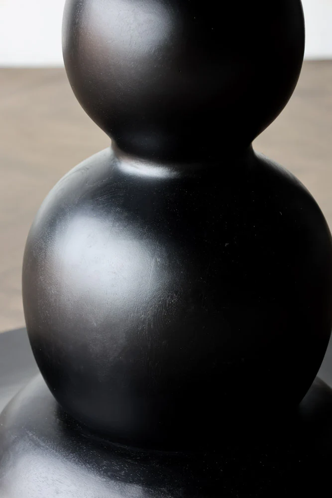 Black Mango Wood Round Dining Table - Image 5