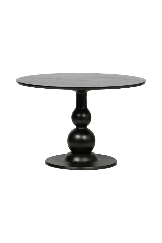 Black Mango Wood Round Dining Table - Image 7