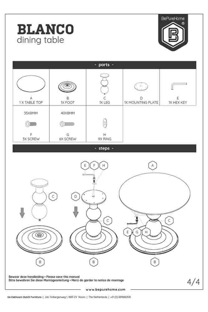 Black Mango Wood Round Dining Table - Image 9