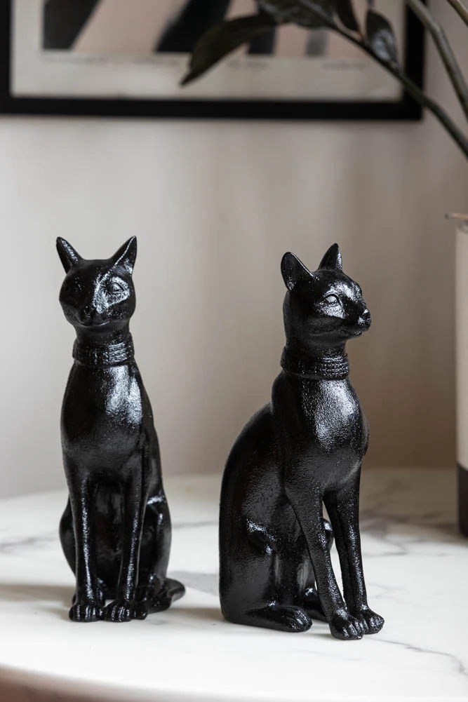 Black Sitting Cat Bookends - Image 11
