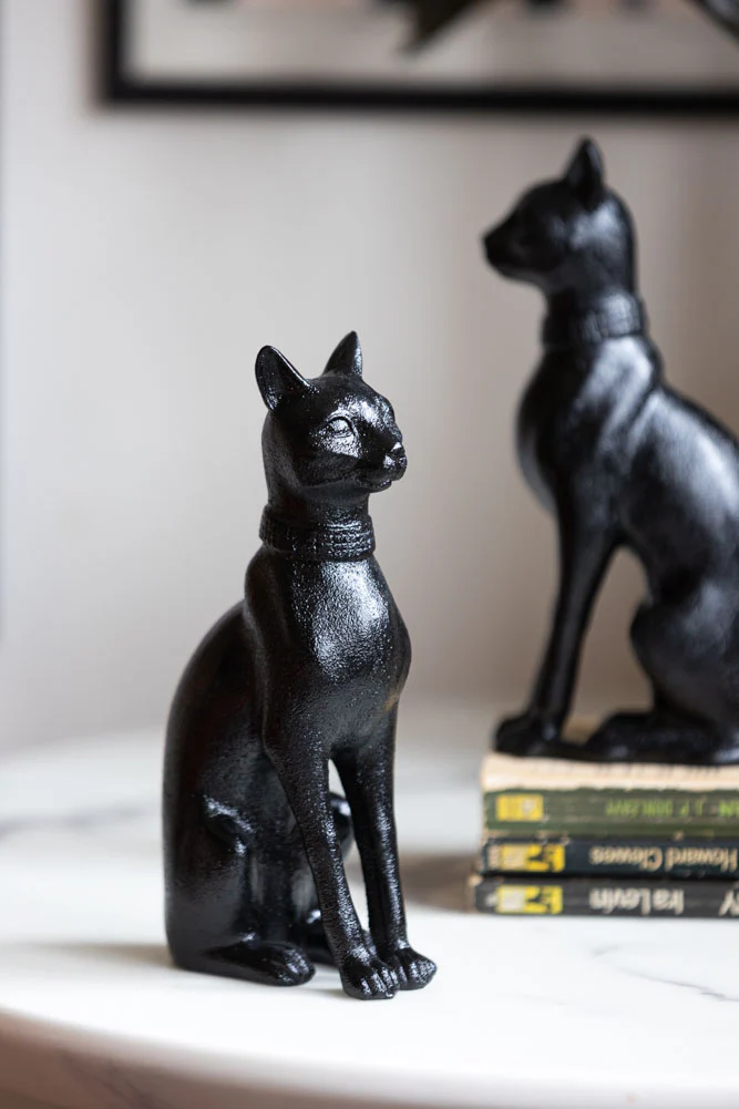 Black Sitting Cat Bookends - Image 8
