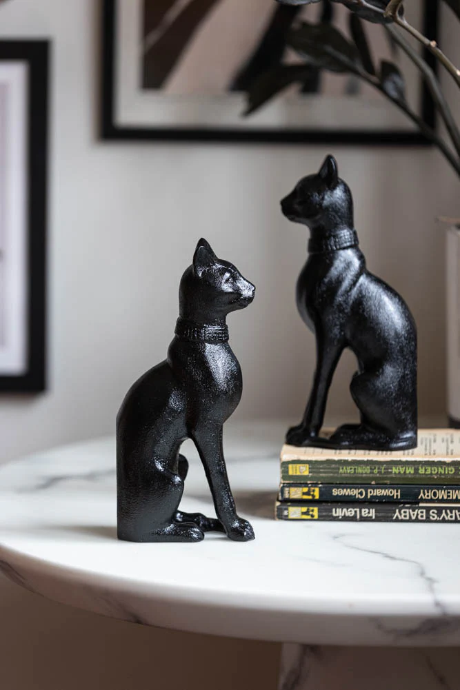 Black Sitting Cat Bookends - Image 9
