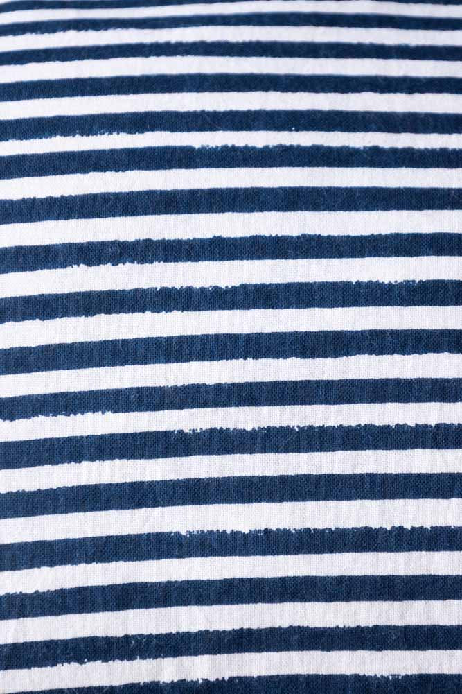 Black & White Stripe Cushion With Scalloped Edge - Image 5
