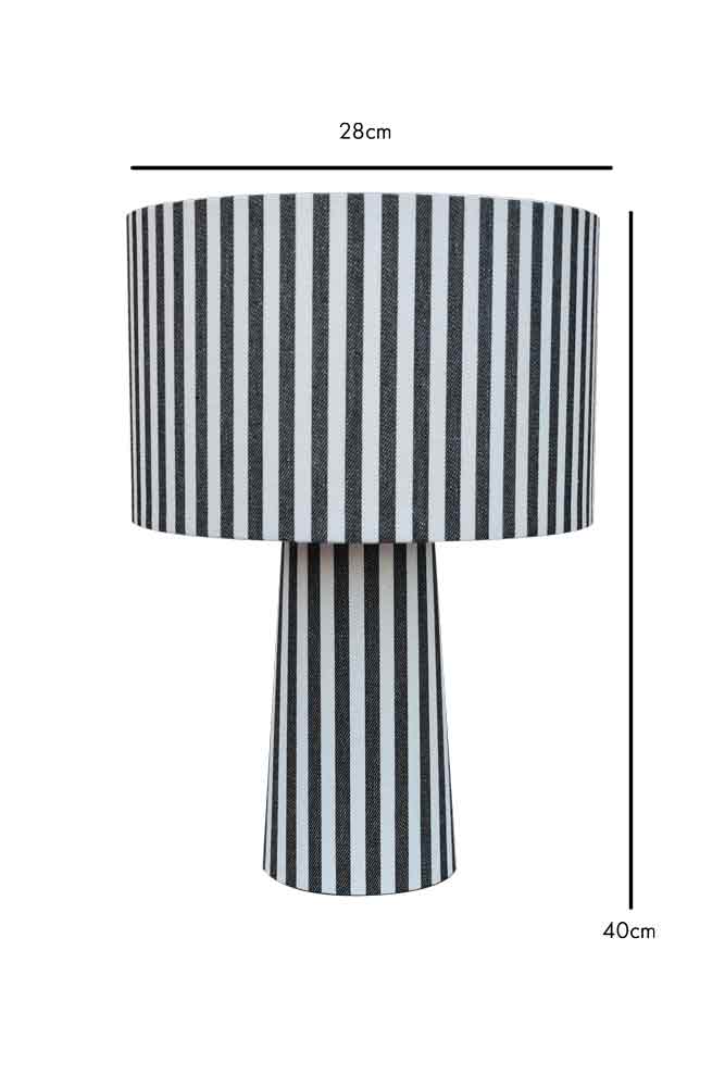 Black & White Stripe Table Lamp - Image 10