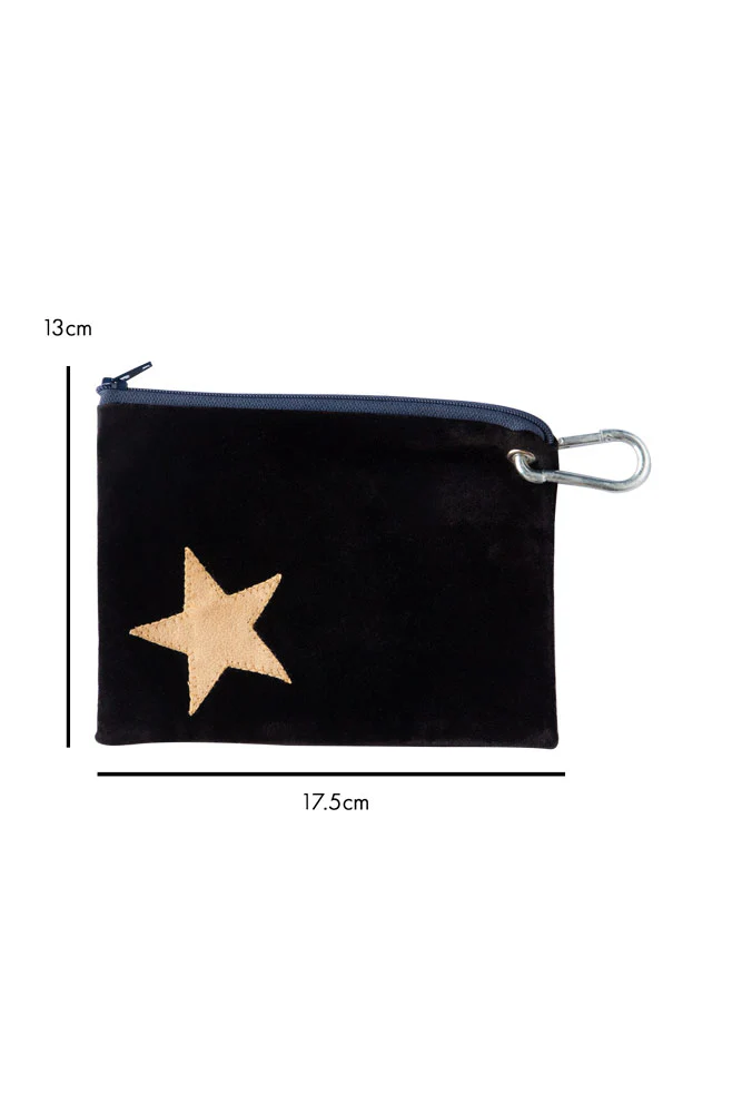 Black With Faux Tan Suede Treat Pouch - Image 6