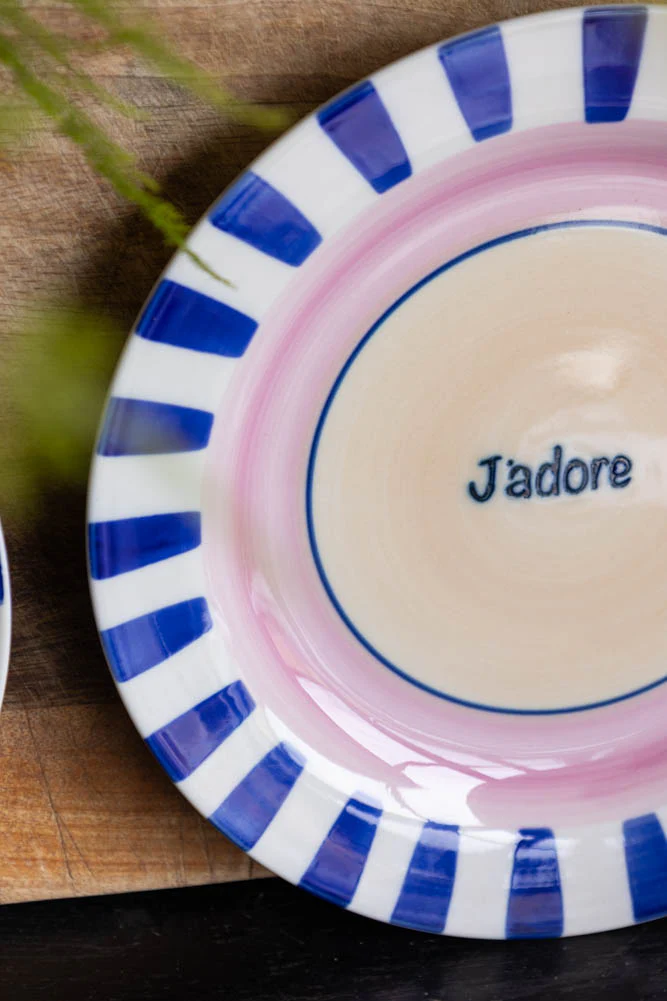 Blue & Pink J’adore Ceramic Serving Plate - Image 2