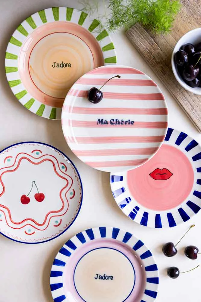 Blue & Pink J’adore Ceramic Serving Plate - Image 6