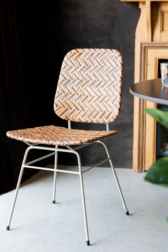 Woven Rattan Dining Chair - Image 3