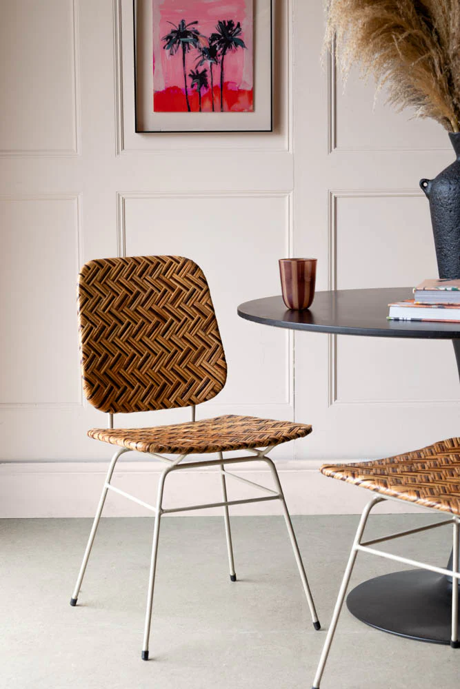 Woven Rattan Dining Chair - Image 8