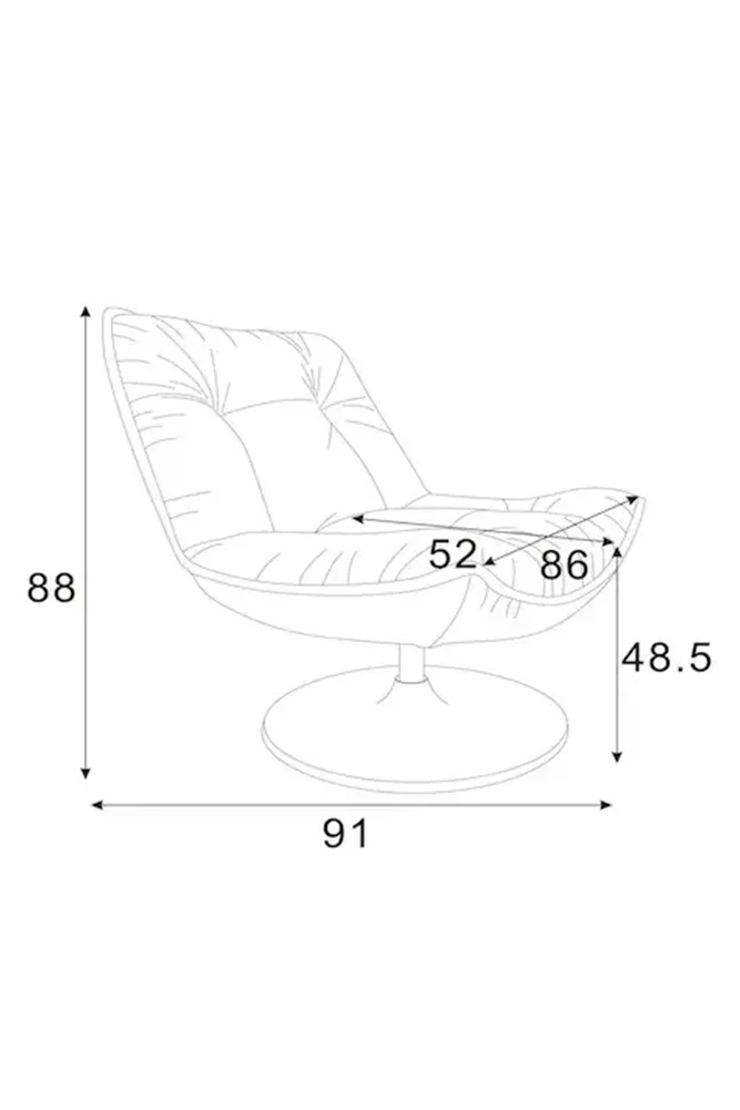 Burnt Orange Velvet Swivel Chair - Image 7