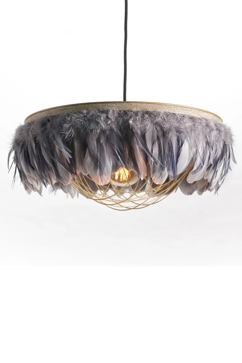 Coldharbour Lights Juliette Feather Shade - Two Tone Grey - Image 3